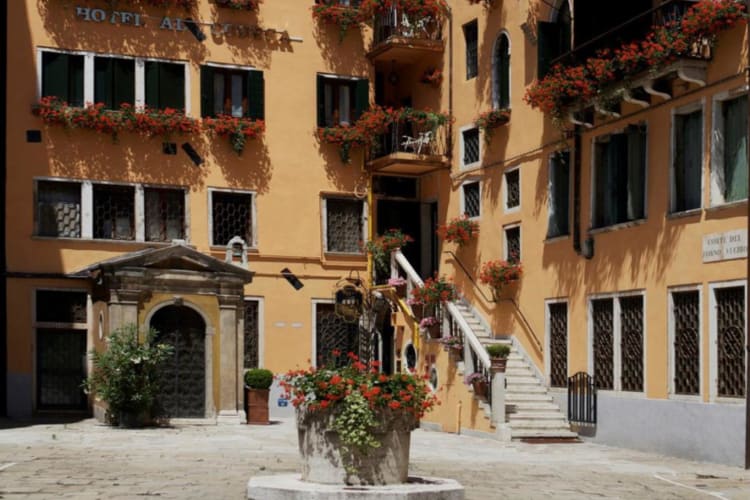 Exterior and courtyard